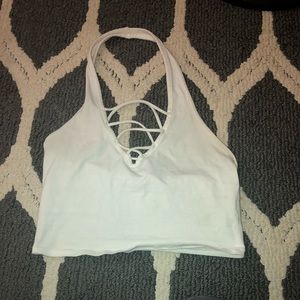 White halter top